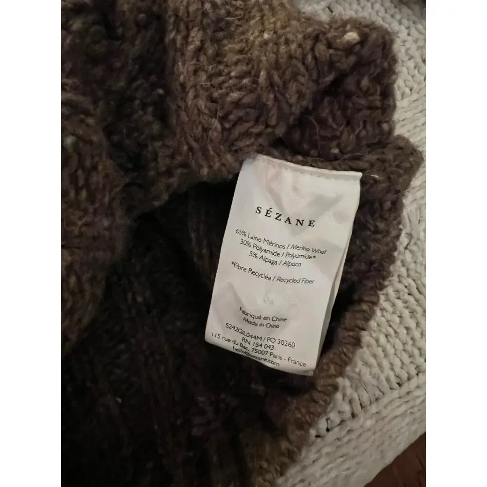 [SOLD] La Maille Sezane Andina Jumper in Heather Brown Size S✨ - Picture 14 of 15